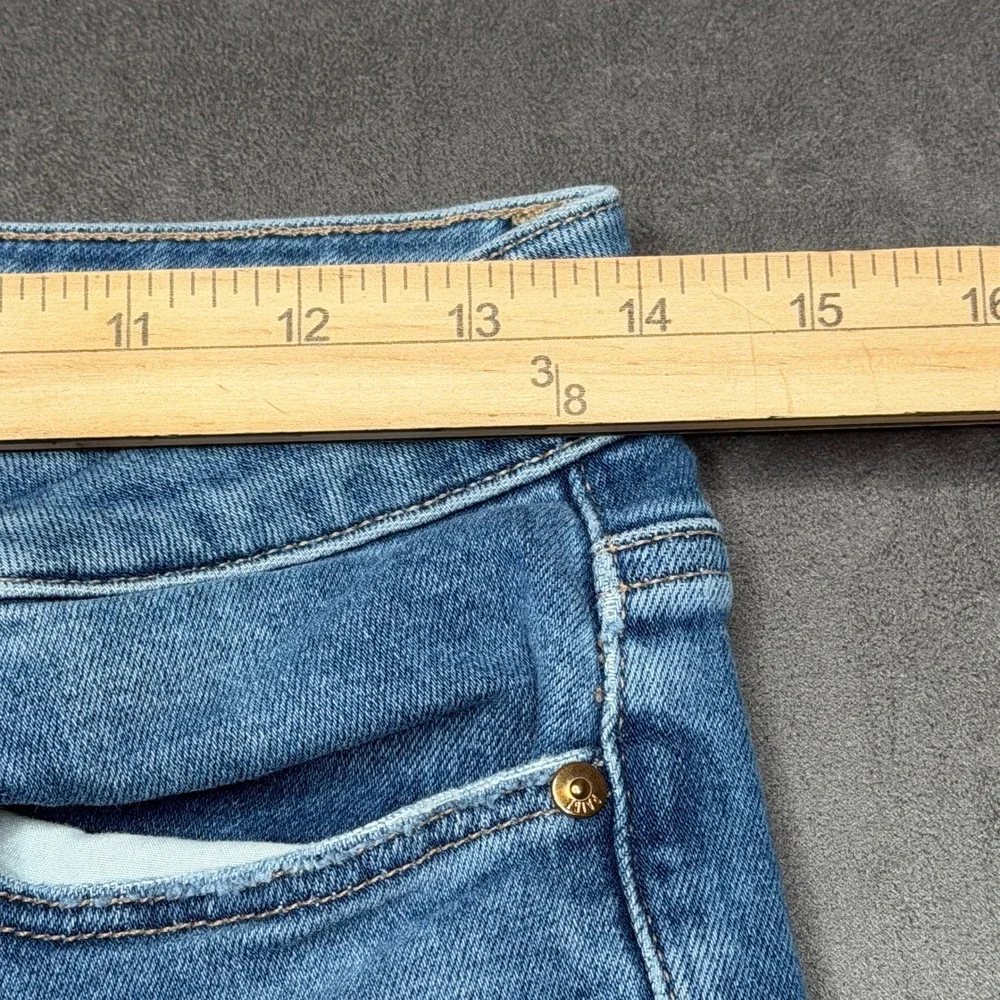 Paige Hoxton Ankle Jeans Women 29‎ Blue High Rise Raw Hem Skinny Stretch Denim